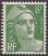 Timbres de France - 1951 - Yvert et Tellier n°884 - Marianne de Gandon - 6frs vert