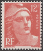 Timbres de France - 1951 - Yvert et Tellier n°885 - Marianne de Gandon - 12frs orange