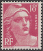 Timbres de France - 1951 - Yvert et Tellier n°887 - Marianne de Gandon - 18frs rouge-rose