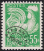 Timbres de France - 1959 - Yvert et Tellier n°PR118 - Coq gaulois - 55frs vert-jaune