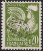 Timbres de France - 1960 - Yvert et Tellier n°PR120 - Coq gaulois - 20c olive