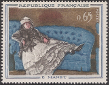 Timbres de France - 1962 - Yvert et Tellier n°1364 - Musée imaginaire - Édouard Manet - « Madame Manet au canapé bleu »