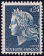 Timbres de France - 1967 - Yvert et Tellier n°1535 - Marianne de Cheffer - 25c bleu foncé