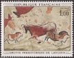 Timbres de France - 1968 - Yvert et Tellier n°1555 - Grotte préhistorique de Lascaux