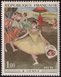 Timbres de France - 1970 - Yvert et Tellier n°1653 - Edgar Degas - « La danseuse au bouquet »