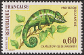Timbres de France - 1971 - Yvert et Tellier n°1692 - Protection de la nature - Caméléon, île de la Réunion