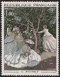 Timbres de France - 1972 - Yvert et Tellier n°1703 - Claude Monet - « Femmes au jardin »