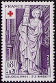 Timbres de France - 1976 - Yvert et Tellier n°1910 - Croix-Rouge - Église de Brou - Sainte Barbe